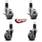 Service Caster 3.5'' Gray Poly Wheel Swivel 1-5/8'' Expanding Stem Caster Set 2 Brakes, 4PK SCC-EX20S3514-PPUB-2-TLB-2-158 - alternate 5